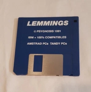 Vintage 1991 LEMMINGS Psygnosis 3.5" Disk Windows - Picture 1 of 2