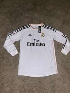 Vintage Adidas Real Madrid 2013 Jersey Long Sleeve White Men’s Size Small NWT - Picture 1 of 11