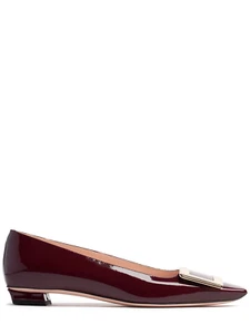 Roger Vivier Belle Vivier Bordeaux 25mm Patent Leather Pumps New - Picture 1 of 4