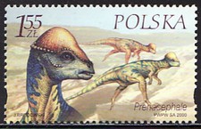 Polen Jahrgang 2000 Sicherheitszähnung Motiv Reptilien Dinosaurier Mi Nr 3815 **