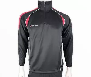 Precision Ultimate Training Top Sweatshirt Black/Red/Silver Size M / S 34-36IN - Picture 1 of 9