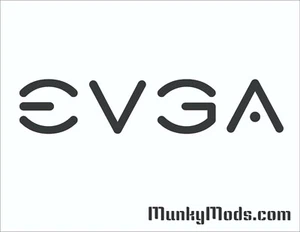 EVGA Text Logo Computer PC Case Window Applique Vinyl Decal (Color Choices) - Picture 1 of 3
