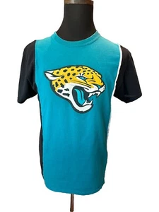 Jacksonville Jaguars Vintage Upcycled Teal Black T Shirt - Picture 1 of 5