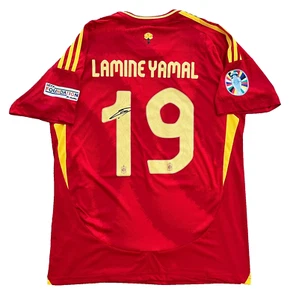 Spain Lamine Yamal Signed Soccer Jersey BAS Beckett Witnessed UEFA Patch - Picture 1 of 6