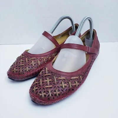 Zapatos planos de cuero para mujer PIKOLINOS Sandia Mary Jane 578-9991 rojos talla 40 Foto 1 de 4