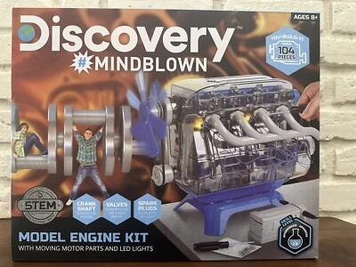 DISCOVERY # MINDBLOWN MODEL ENGINE KIT W/MOVING PARTS AND LIGHTS NEW 104 PIECES - Image 1 of 4