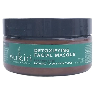 Máscara de argila facial desintoxicante Sukin Super Greens, 3,38 fl oz (100 ml), antienvelhecimento - Imagem 1 de 4