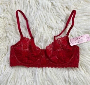 Jezebel Red Lace Bra - Picture 1 of 4