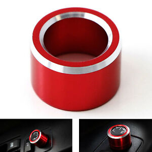 Red Aluminum Side Mirror Adjustment Button Knob Cover For Subaru WRX STI Impreza