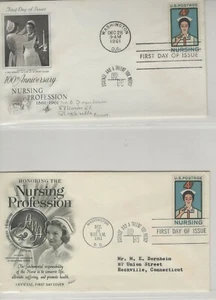 USA 1961 (2) DIFFERENT FIRST DAY COVERS 100TH ANNIVERSARY NURSING PROFESSION - Picture 1 of 1