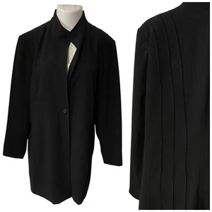Coldwater Creek Blazer Womens 22W Black Jacket Work Basic Office Career Capsule - Picture 1 of 15