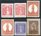 (80) 6 VERY GOOD 1887 QV VIRGIN ISLANDS WITH CROWN CA WMK M.MINT SG32 - SG41