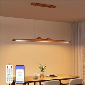 Dimmable LED Pendant Lights Kitchen Island with Remote & APP Control – Bla - Picture 1 of 9
