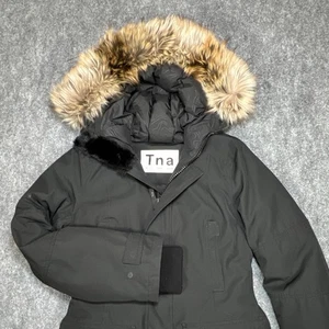 Aritzia Golden by TNA Larsen Parka Women Altitude Series Jacket M Black MRSP$368 - Picture 1 of 9