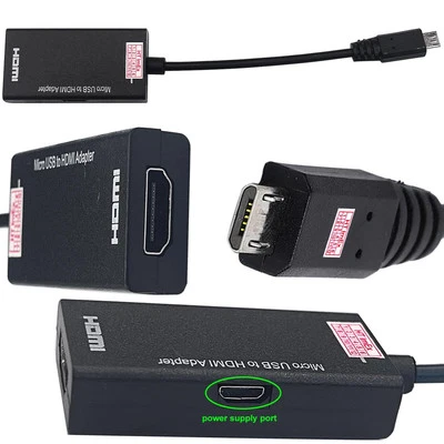 5-Pin Micro USB zu HDMI Konverter Adapter Kabel MHL HDTV vom Handy HDCP - Bild 1 von 4