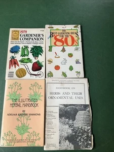 paperback mix lot 4 Books Gardening 79-80 and 2  Herbal Books - Picture 1 of 2