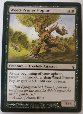 MTG Magic The Gathering Card Weed-Pruner Poplar Creature Treefolk Assassin 2008 - Image 1 of 2