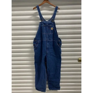 Carhartt Salopette Bavaglino Denim Uomo Cinghie Regolabili Abbigliamento da Lavoro Blu - Foto 1 di 7