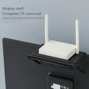 Screen Top Shelf TV Top Storage Bracket Adjustable Monitor Top Shelf For Cel NEW - Afbeelding 1 van 6