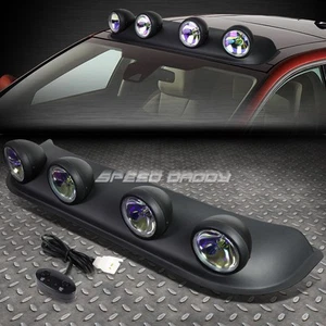 UNIVERSAL 4X4 BLACK FRAME NEO CLEAR LENS OFF-ROAD ROOF MOUNTED RALLY FOG LIGHT - Picture 1 of 7