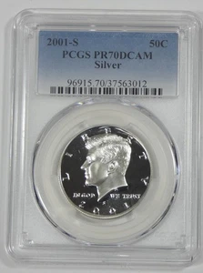 2001-S Kennedy Silver Half Dollar PCGS PROOF 70 Deep Cameo - Picture 1 of 4