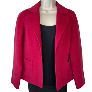 Talbots 100 % Wolle offene Jacke in Himbeere Damengröße 4 Petite - Bild 1 von 8