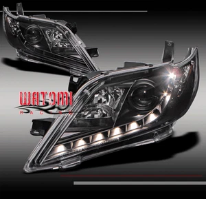 07 08 09 TOYOTA CAMRY DRL LED STRIP JDM BLACK PROJECTOR HEADLIGHTS CE LE SE XLE - Picture 1 of 2