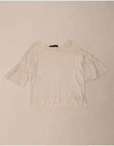 FRENCH CONNECTION Womens Oversized Blouse Top UK 6 XS White Cotton DP88 - Picture 1 of 4