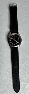 Men's VICTORINOX Swiss Army Stainless Rubber Band Strap Watch GLOW Dark 241083 - Picture 1 of 11