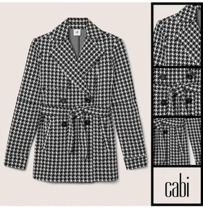 Cabi New NWT Passport Trench #4674 Black houndstooth XS - XL Was $239 - Picture 1 of 12