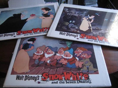 Juego de 3 tarjetas de vestíbulo de películas SIP de Disney Blancanieves y los siete enanitos lanzamiento 1967 Foto 1 de 4