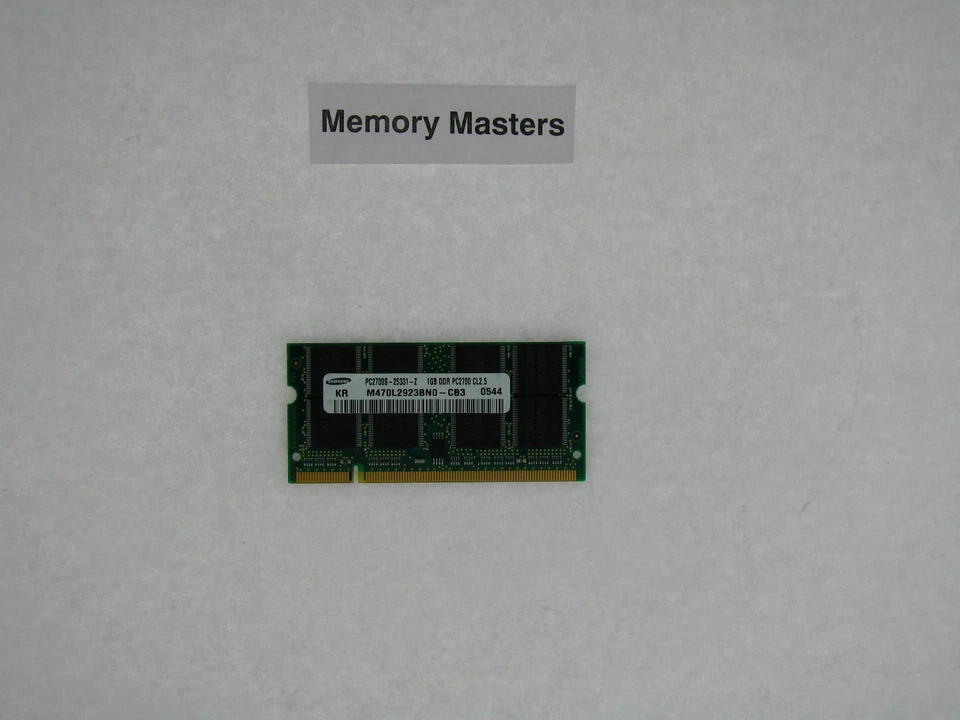 M470L2923BN0-CB3 1GB PC2700 DDR 200p SODIMM Apple PowerBook G4 - Image 1 of 1