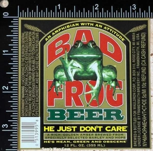Bad Frog Beer Label - MICHIGAN - Picture 1 of 1