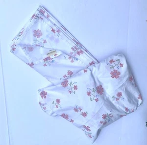 Pottery Barn Kids Pink + Blue Floral TWIN Flat & Fitted SHEETS - Picture 1 of 5
