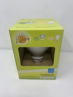 23W R40 Fluorescent Flood Light Bulb SSL23-R40/SW Warm White 2700K Sun & Stars - Image 1 of 3