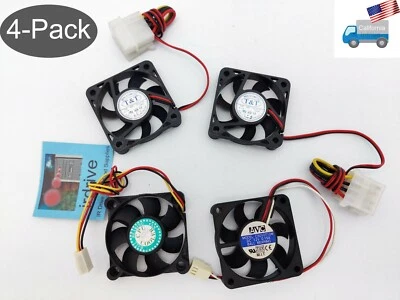 Mixed Lot 4: NEW AOC/T&T/AVC 50mm 5cm 3/4pin 12V DC Cooling Cooler Cooling Fans - Image 1 of 4
