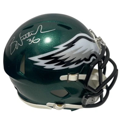 Мини-шлем с автографом Брайана Уэстбрука Eagles Speed Beckett Witness сертификат подлинности BAS - Изображение 1 из 3