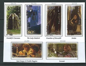 Nueva Zelanda 2001 el Señor de los Anillos Conjunto De 6 Matasellado - Imagen 1 de 1