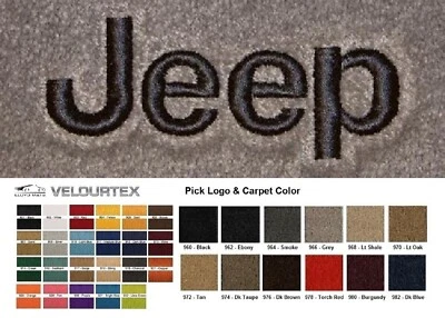 Lloyd Mats Velourtex Jeep Custom Embroidered Jeep Logo Front Mats (1955 & Up) Foto 1 de 4