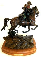 KEN PAYNE Original 'THE TRUMPETER’ Bronze Western Sculpture.Limited Edition11/50