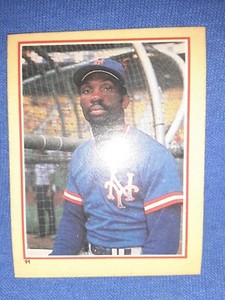 1984 Fleer Star Stickers Album Stickers #91 Mookie Wilson