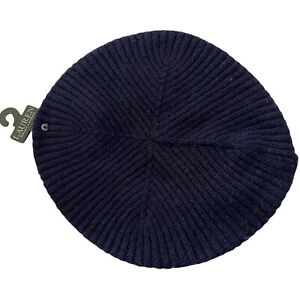 NWT Lauren Ralph Lauren Navy Blue Beret Hat Cashmere Wool Blend #PP