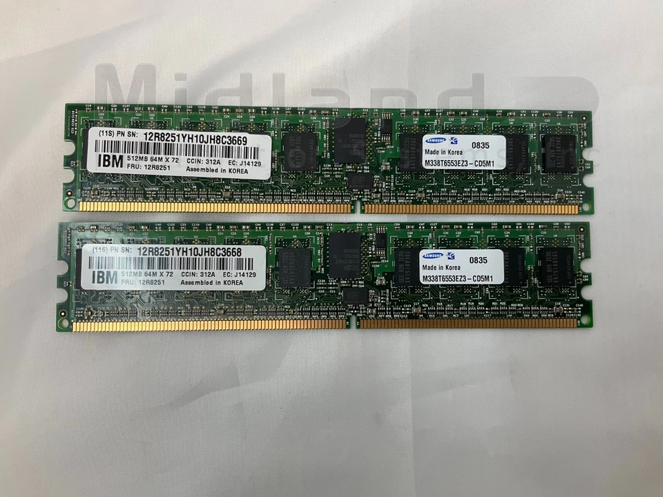 IBM FC# 1930 1024MB (2x 512MB, 15R7166 or 12R8251 ) 276-Pin 533MHz DDR2 SDRAM - Image 1 of 1