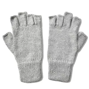 Alpaca Fingerless Gloves - Lt Gray (S) - Picture 1 of 2