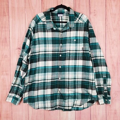 Camisa Columbia para mujer a cuadros con botones talla 2X manga larga Foto 1 de 4