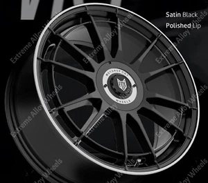 17" Black VR4 Alloy Wheels Fits Toyota Aygo Carina Corolla Yaris 4x100 - Picture 1 of 7