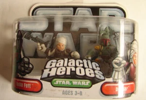 Star Wars galactic heroes Dengar & Boba FETT  MIP ESB EV  2004  424 - Picture 1 of 4