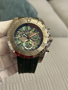 Invicta Men's 52mm Quartz Watch Polyurethane Strap Green 29 ref 25096 Limited - Picture 1 of 11