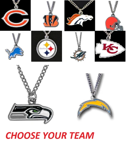 Officially Licensed NFL Team Chain Logo Necklace Choose Your Team Cover