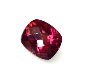 11 to 13 Ct Beautiful Vibrant💗Natural Hessonite Red Garnet Cushion Cut Gemstone - Picture 1 of 9